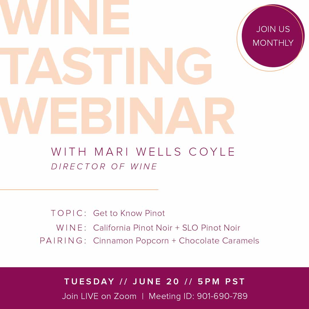 Monthly Wine Tasting Webinar